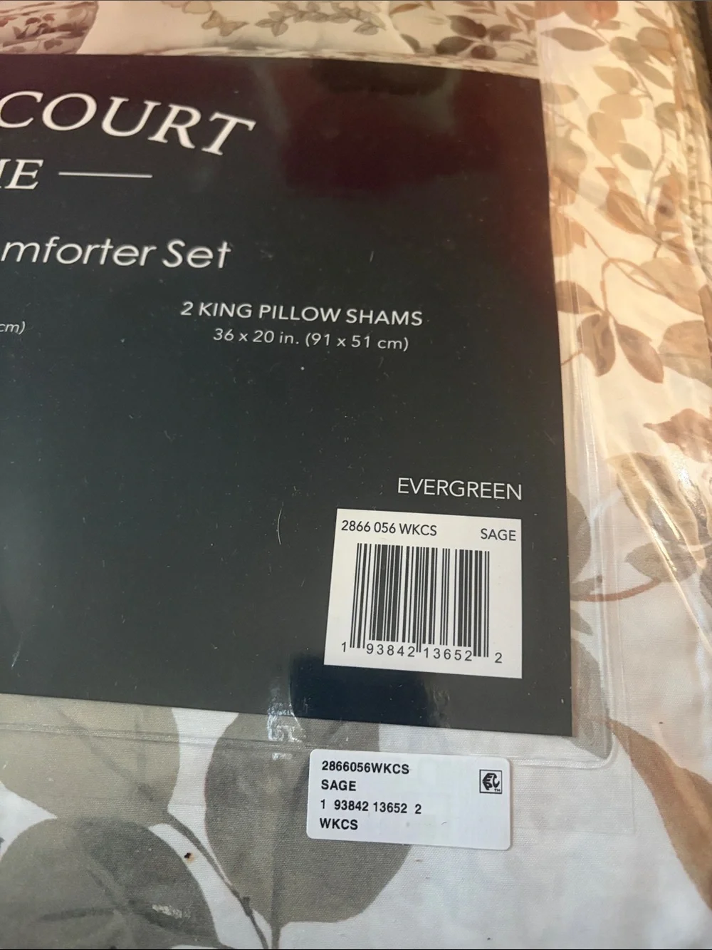 Royal Court Evergreen 4 Pc Floral Midweight Comforter Set Sz Cal-King NEW
